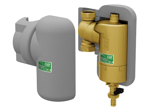 FAR Rubinetterie 2213 360° Dirt separator complete with magnetic inserts complete with insulation