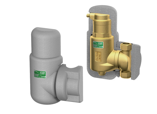 FAR Rubinetterie 2267 360° Dismart deaerator complete with insulation