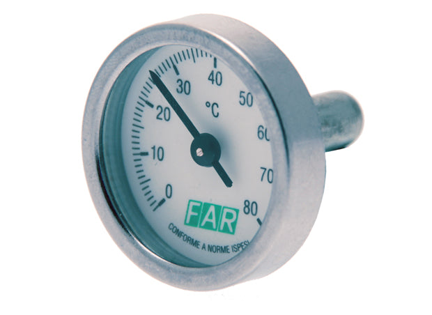 FAR Rubinetterie 3078 temperature gauge holder ball valve complete with swiveling nut