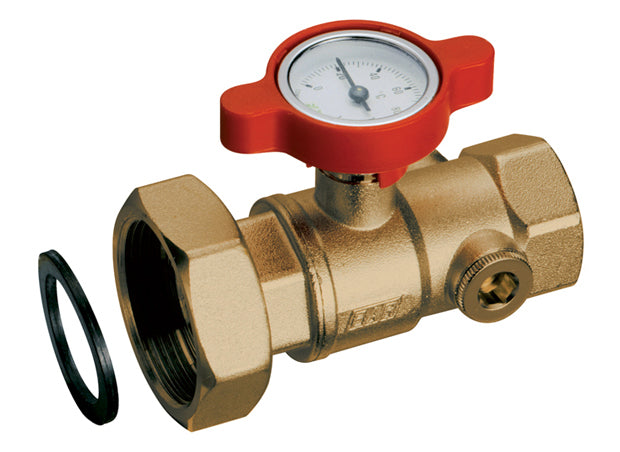 FAR Rubinetterie 3045 pump ball valve with temperature gauge