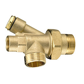 Giacomini R557BY005 Tee fitting with nut and tail piece for R557