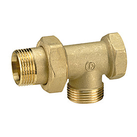 Giacomini R557D Tee fitting for R557 with nut and tail piece