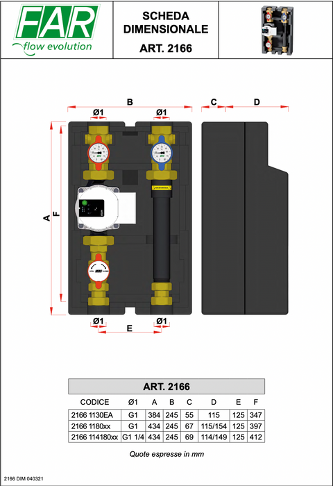 FAR Rubinetterie 2166 Booster unit for high temperature