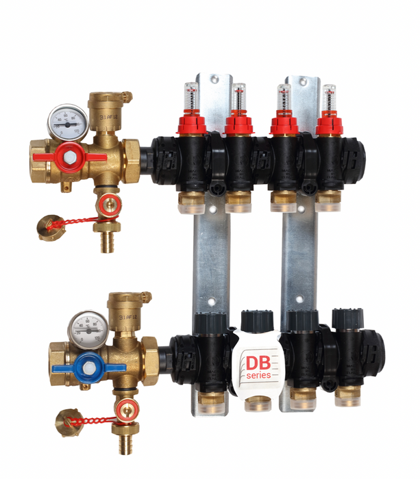 Giacomini R553FPDB Technopolymer modular manifold with dynamic flow balancing