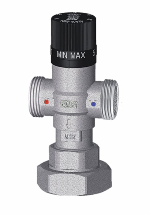 FAR Rubinetterie 3951 Chrome-plated thermostatic mixer for underfloor heating systems. 18÷55°C