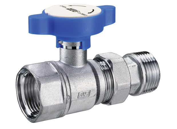 FAR Rubinetterie 3052 Chrome-plated ball valve with tail piece