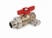Giacomini R919S DADO ball valve, female-tail piece male connections, with drain cock