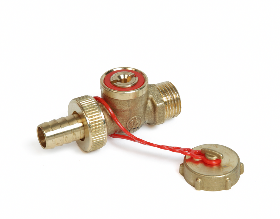 Giacomini R608 Ball cock, male connection-hose connection with nut and cap