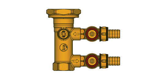 Giacomini P586SY003 valve for filling and balancing the solar system.