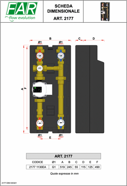 FAR Rubinetterie Booster unit for high temperature