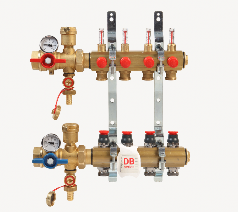 R553FKDB Brass manifold with dynamic flow balancing