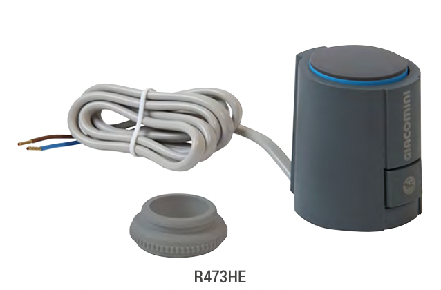 Giacomini R473E Thermo-electric actuator, normally closed, Clip Clap