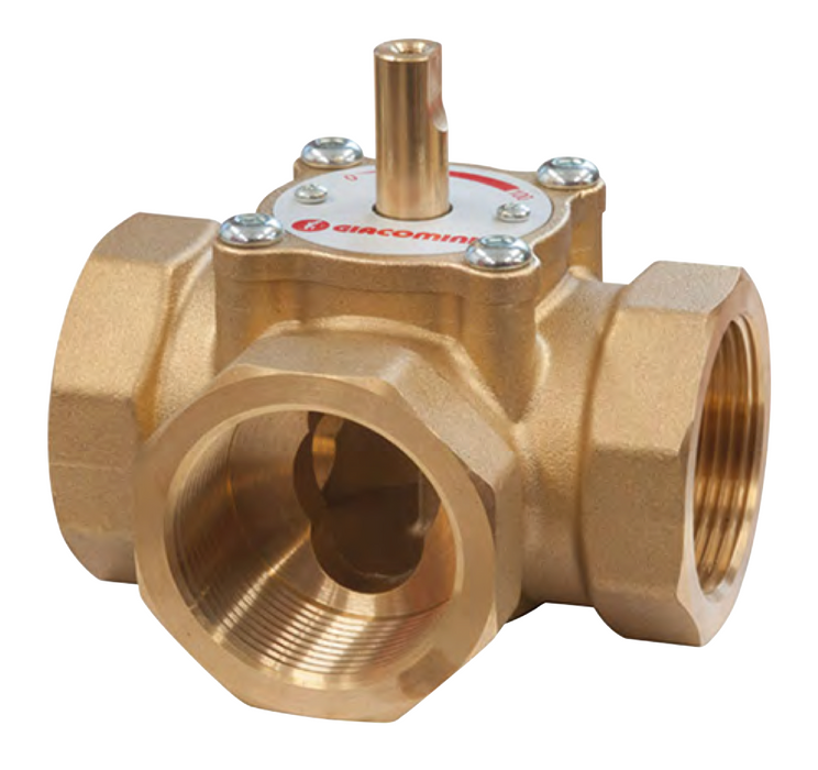 R297 3-way sector mixing valve threaded connections
