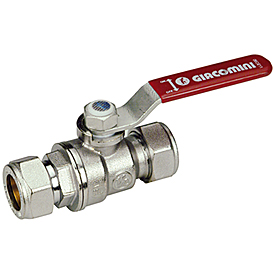 T handle ball valve with compression connections WRAS approved