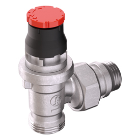 Giacomini R411DB Angle valve with thermostatic option with dynamic flow balancing